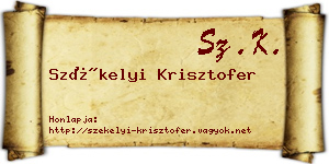 Székelyi Krisztofer névjegykártya