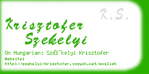 krisztofer szekelyi business card